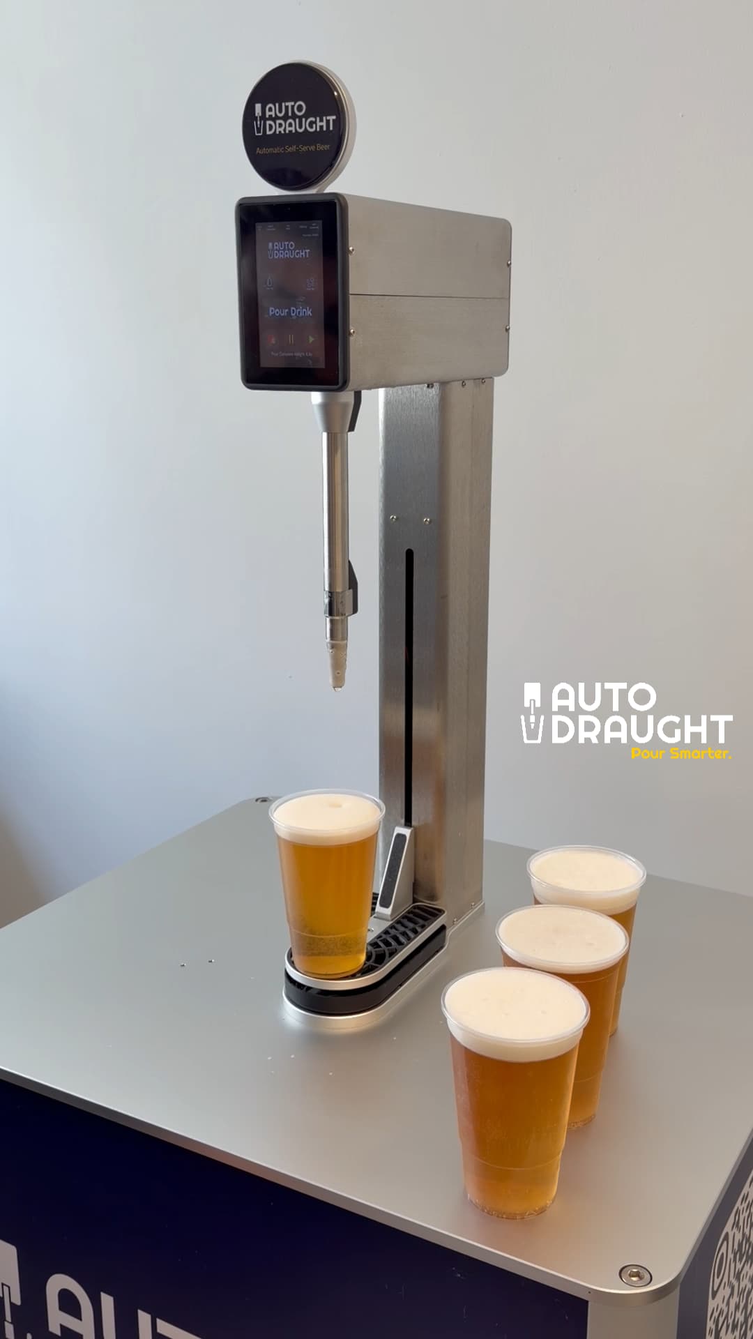Four Auto Draught units pouring pints hands free