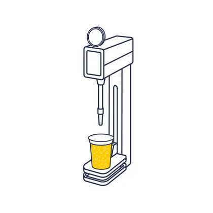 Single Auto Draught unit pouring a pint